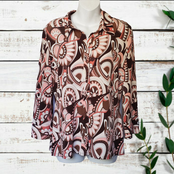 INC International Concepts Tops - INC International Concepts Vintage Style Blouse L